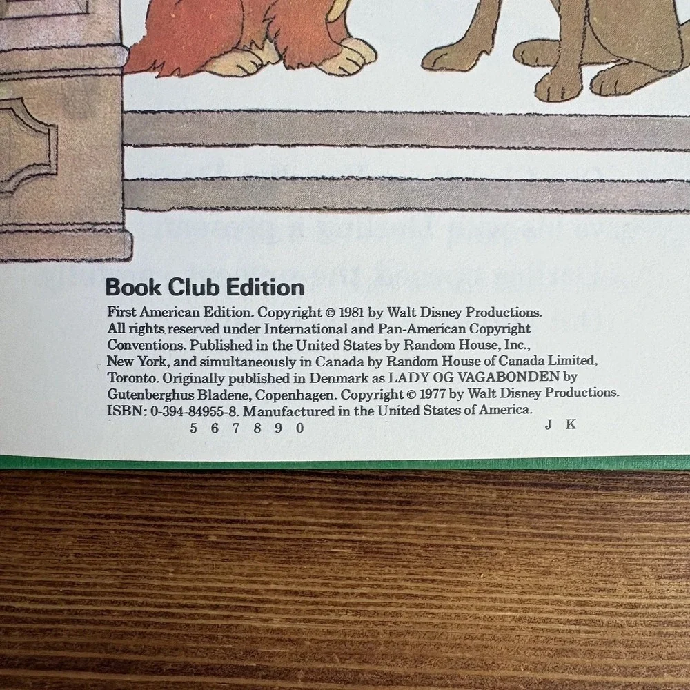 1981 Disney Lady and the Tramp & 101 Dalmatians Hardcover Books Lot Vintage